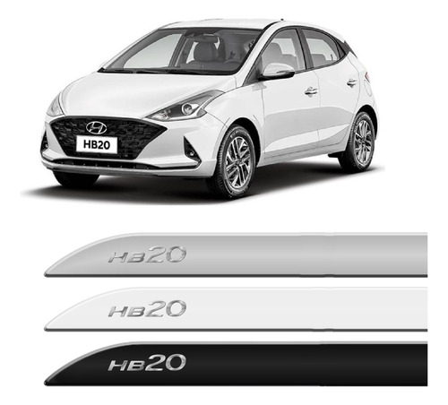 Friso Lateral Imp HB20 19/ Branco Polar