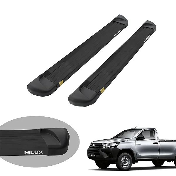 Estribo  Alumínio Preto Plataforma Cabine Simples 2016