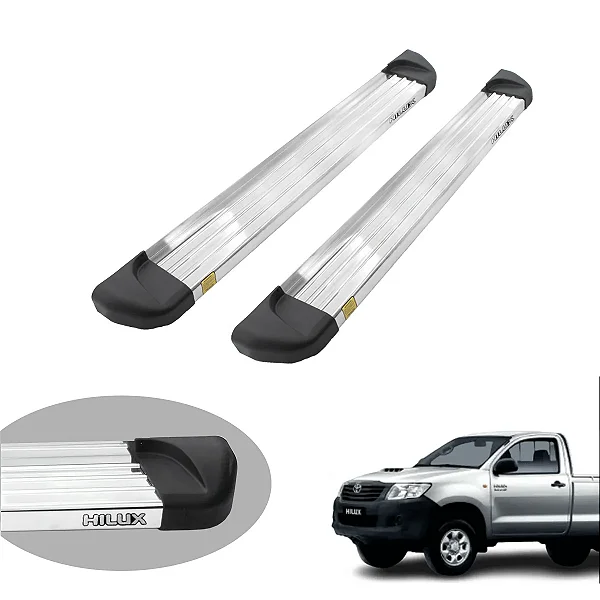 Estribo Cromado de Alumínio Cabine Simples para Hilux 2005/2015