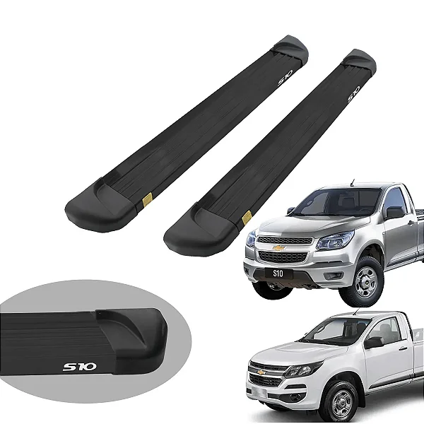 Estribo Alumínio Preto Track S10 Cabine Simples 2012