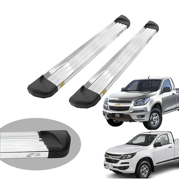 Estribo Cromado Track em Alumínio  S10 Simples 2012