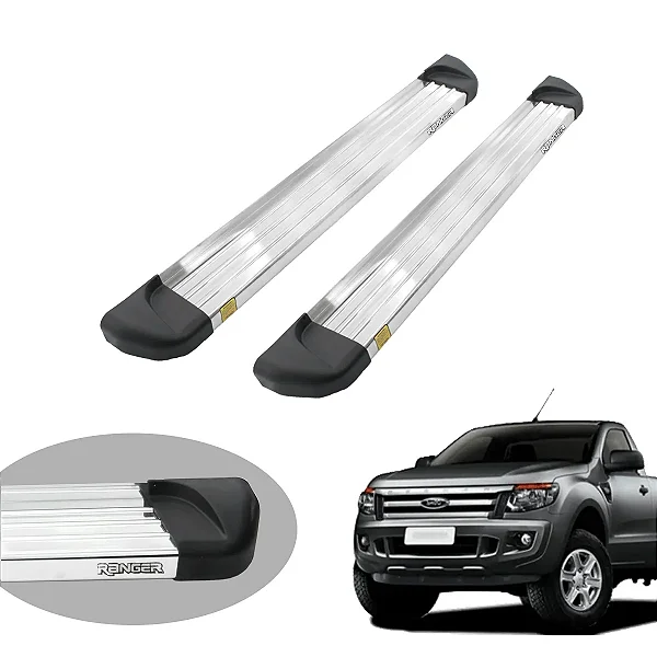 Estribo Ford Ranger Cabine Simples Alumínio Cromado 2013