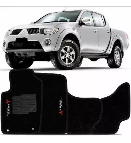 Tapete Personalizado Mitsubishi L200 Triton Preto