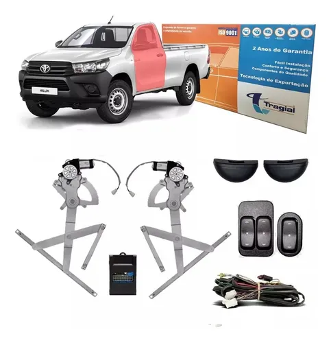 VIDRO ELETRICO IMP HILUX 2P/4P DIANT 16/ TRAGIAL