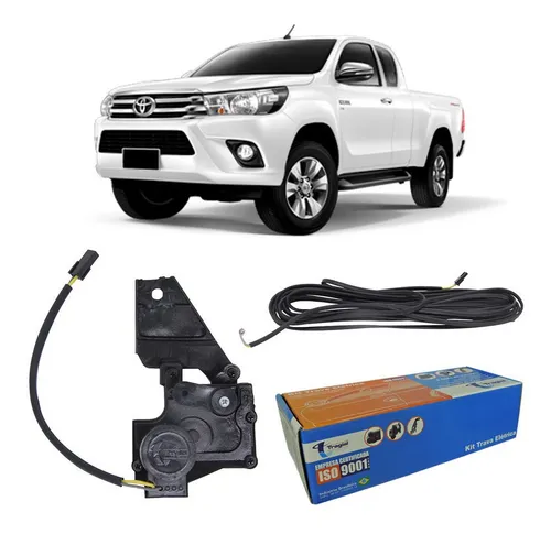 TRAVA ELETRICA TAMPA CACAMBA IMP HILUX 16/ COMPATIVEL COM CHAVE