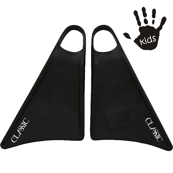 Pé de pato nadadeira infantil Classic Fins KIDS assimétrico preto