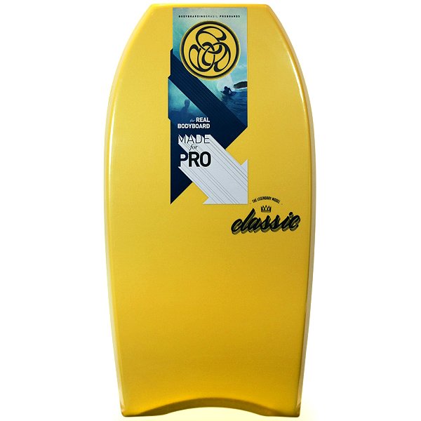 Prancha de Bodyboard B2BR Classic PRO amarela