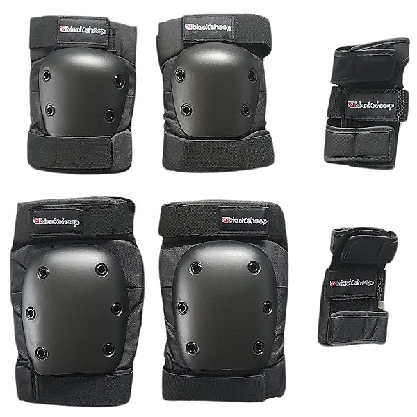 Kit de proteção de skate infantil Black Sheep