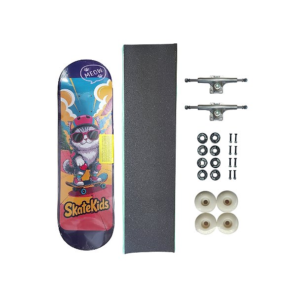 Skate de marfim infantil COMPLETO mini model SKATE KIDS Meow