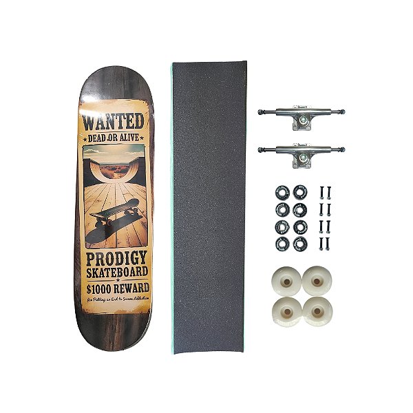 Skate de marfim juvenil completo PRODIGY SKATEBOARDS Wanted