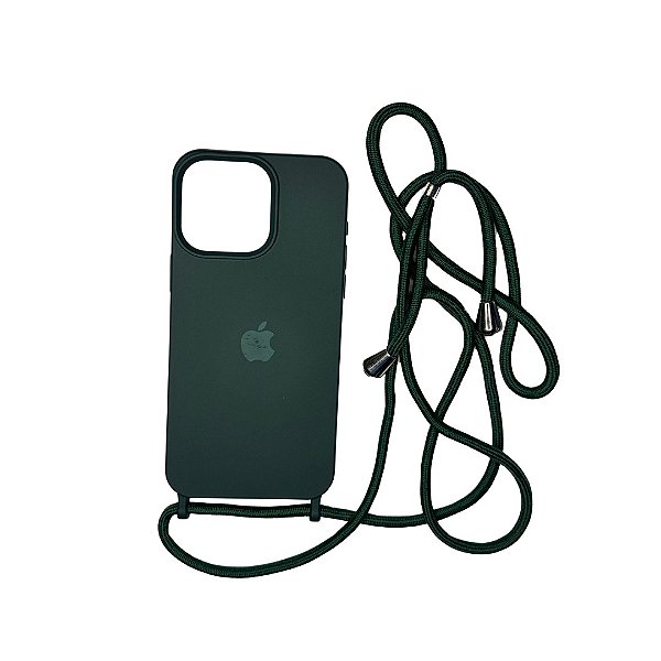 CAPA CASE ANTI-IMPACTO C/ ALCA IPHONE 14 VERDE ESCURO