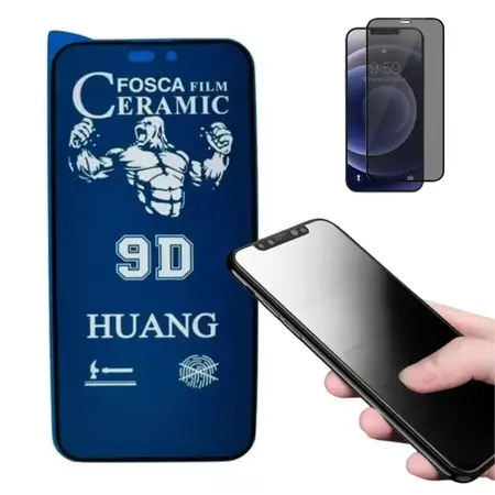 PELICULA CERAMICA FOSCA 9D PRIVACIDADE IPHONE 16 PRO