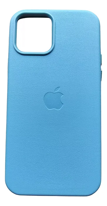 CAPA COURO MAGSAFE IPHONE 12/12 PRO AZUL