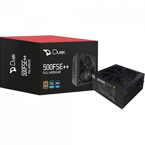 FONTE ATX DUEX 500W DX-500FSE++ 80 PLUS MODULAR