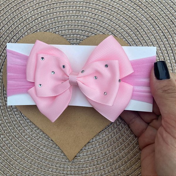 Faixa de Cabelo Bebê Rosa