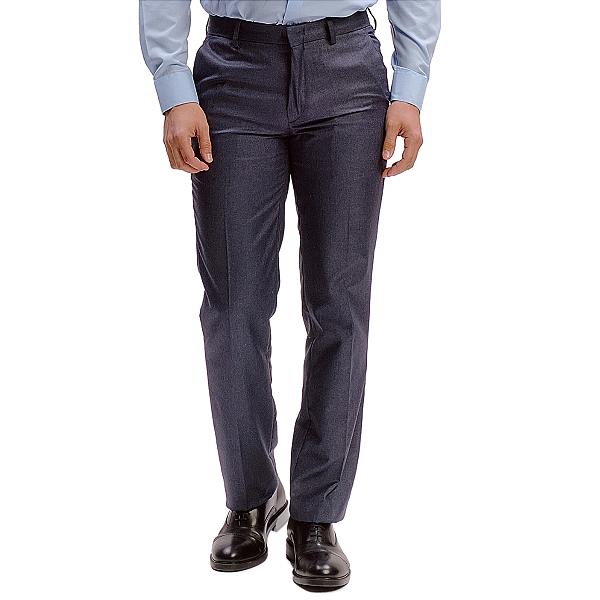 Calça Alfaiataria Microfibra Premium Azul