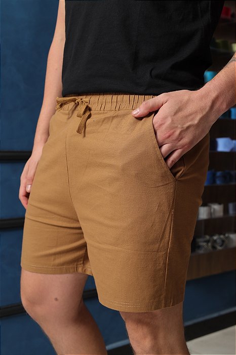 Bermuda de Linho Caqui