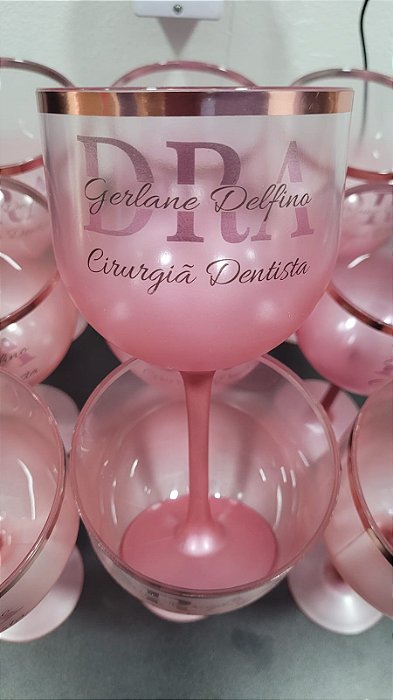 10 TAÇAS GIN DEGRADÊ COM BORDA METALIZADA