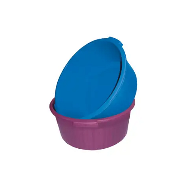 Bacia Plástica Redonda 40L Canelada Arqplast C6