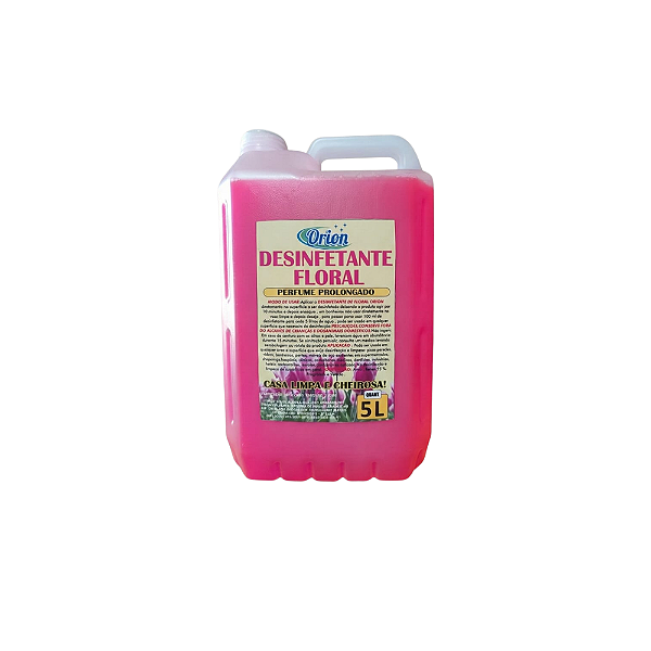 Desinfetante Floral 5L Orion – Elimina Germes e Bactérias com Perfume Floral Prolongado