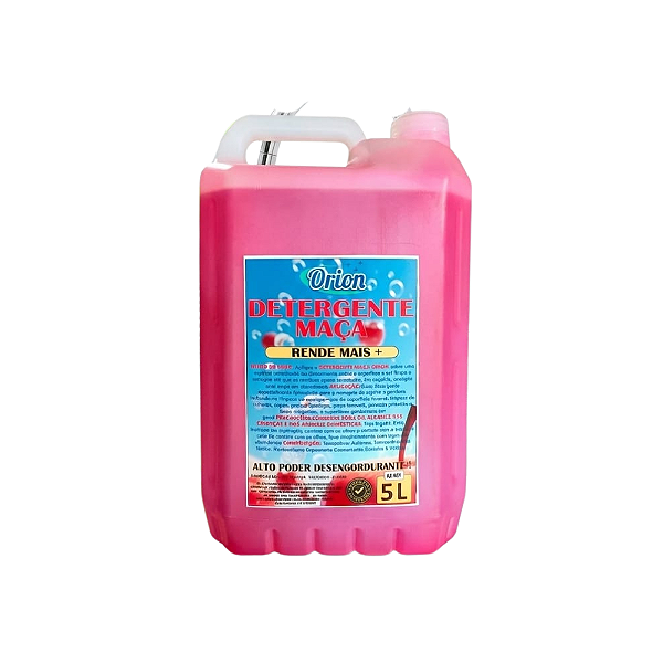Detergente de Maçã Orion 5L – Alto Poder Desengordurante com Aroma Refrescante