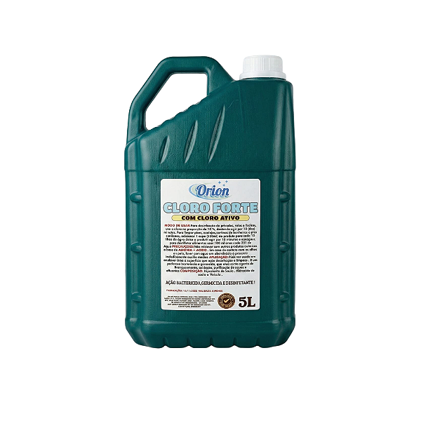 Cloro Forte Orion 5L – Desinfetante Potente com Cloro Ativo para Limpeza Profunda