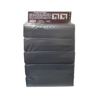 Saco Lixo 200L Preto Condominio 50Un