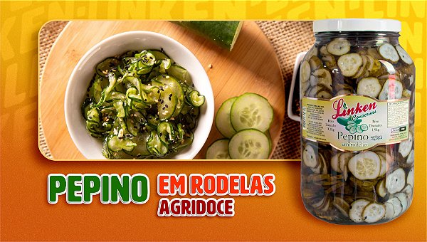 Pepino Agridoce 300g em Rodelas