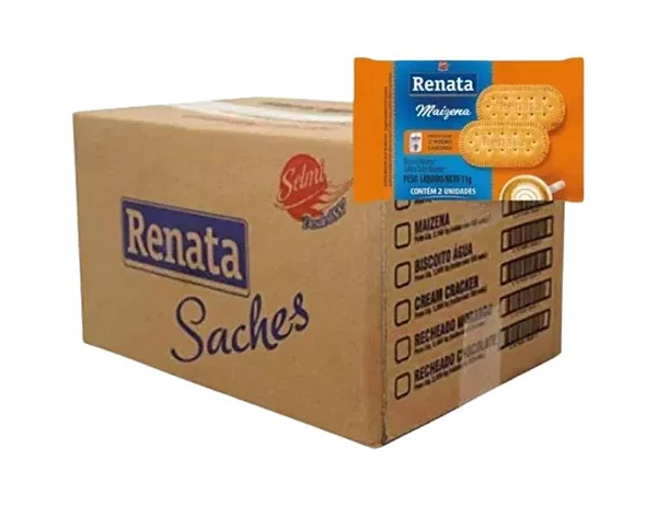 Biscoito Renata Maizena 180 Unidades Sachê