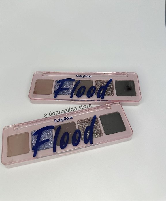Paleta De Sombras Flood Ruby Rose Com Azul E Cinza