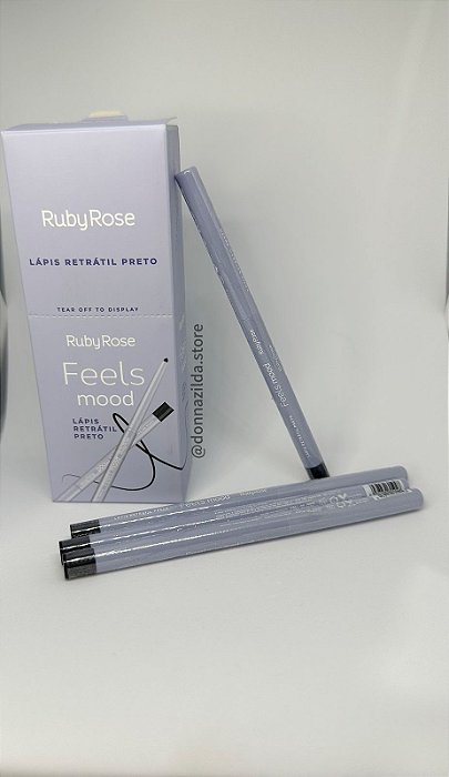 Lapis Retrátil Preto Feels Mood - Ruby Rose