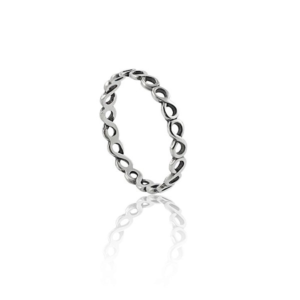 Anel Infinito Minimalista - Prata