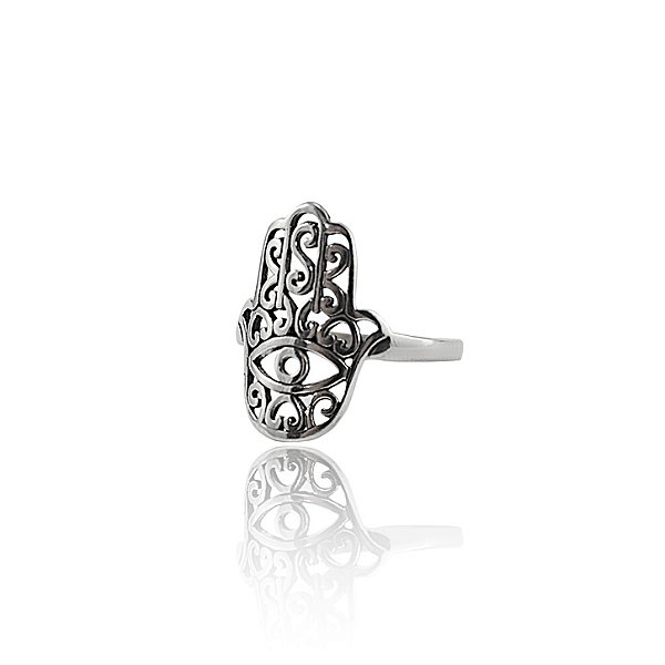 Anel Mão De Fátima - Prata