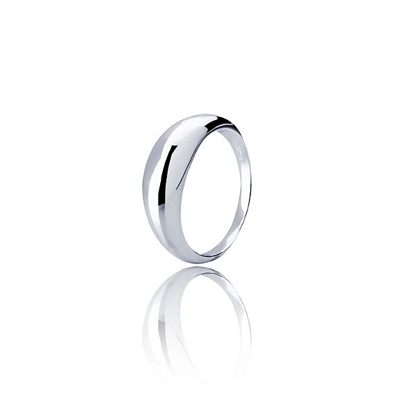 Anel Dedo Mínimo Oval - Prata