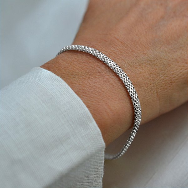 Pulseira Malha - Prata