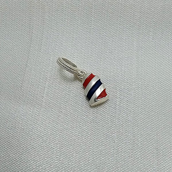 Berloque Cone Colorido - Prata