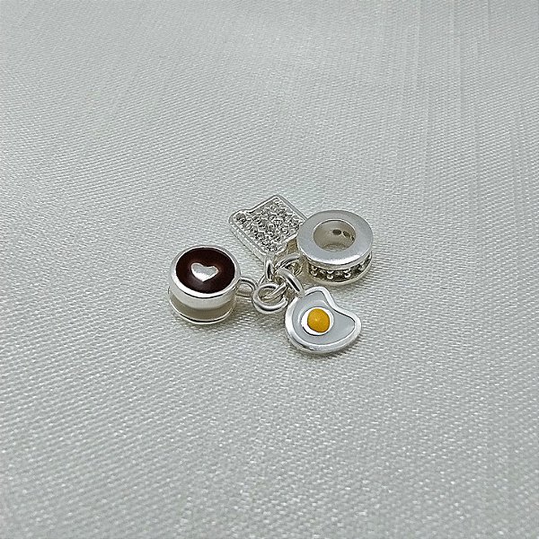 Berloque Café da Manhã - Prata