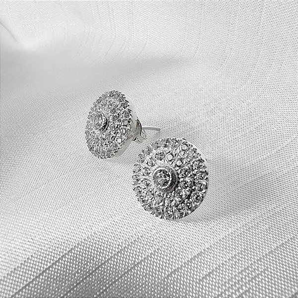 Brinco Pizza Cravejado - Prata