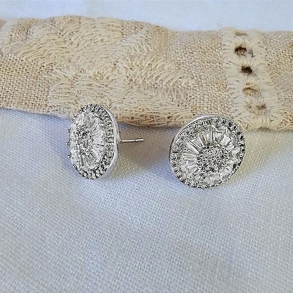 Brinco Mandala de Cristais - Semijoia