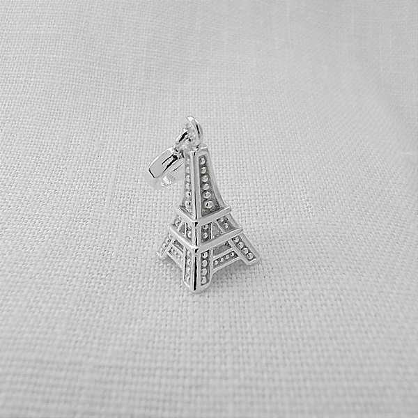 Berloque Torre Eiffel - Branca - Prata