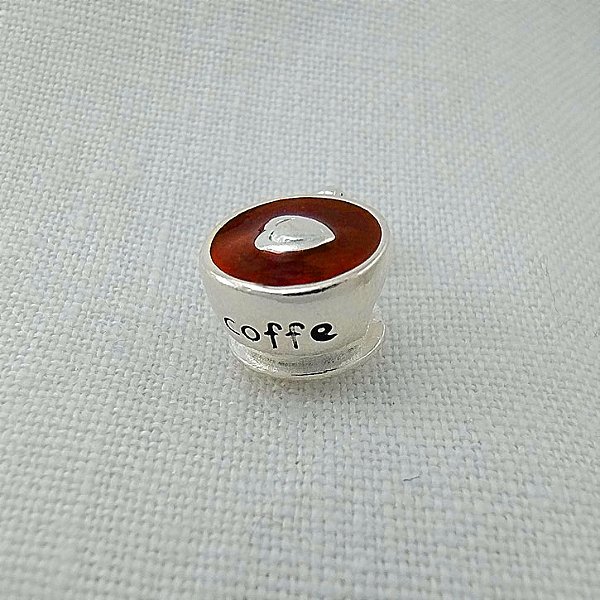 Berloque Separador Xícara Café - Prata