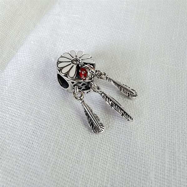 Berloque Sorte Joaninha Cores - Prata