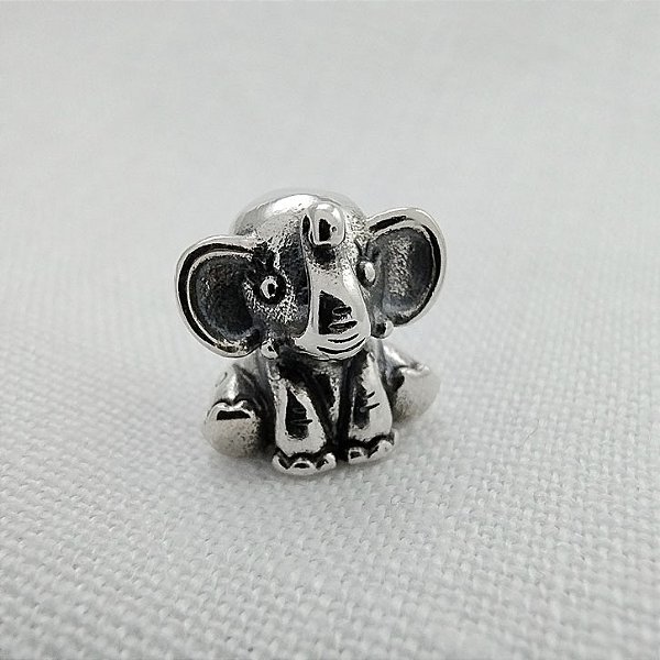 Berloque Separador Elefante - Prata
