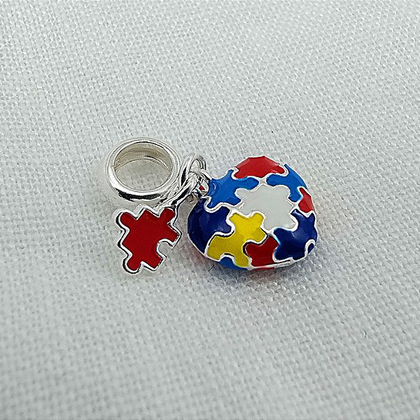 Berloque Símbolo Autismo - Prata