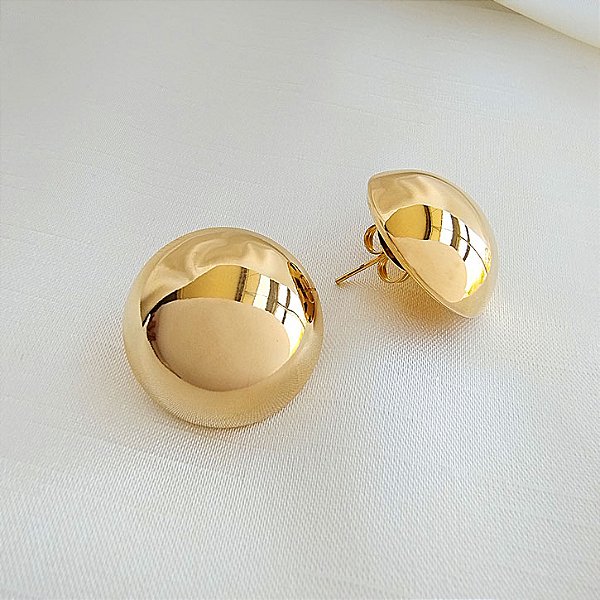 Brinco Meia Esfera 25mm - Semijoia