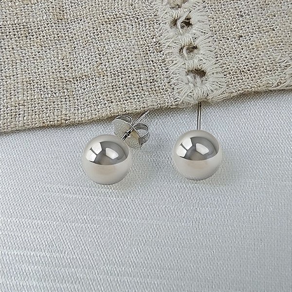 Brinco Esfera - 8mm - Prata