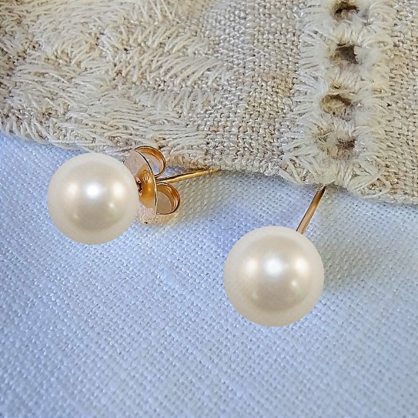 Brinco Pérola Grande Solitária 12mm - Semijoia