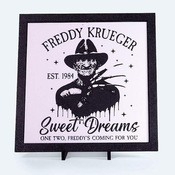 Quadro Sweet Dreams Halloween 20x20 cm — Placa Decorativa 3D em Relevo