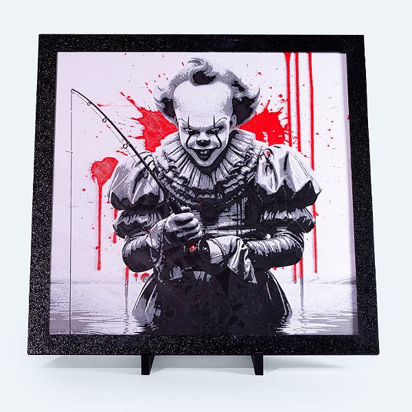 Quadro Isca Vermelha — Placa Decorativa 3D em Relevo 20x20 cm