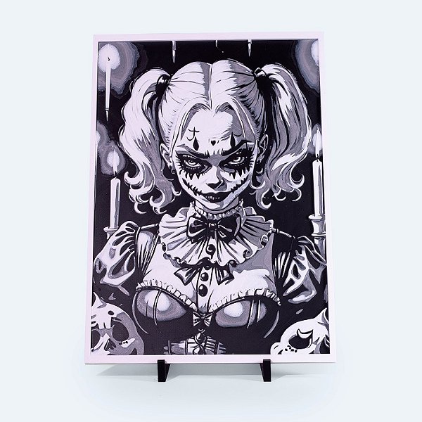 Quadro Palhaça das Velas — Placa Decorativa 3D em Relevo